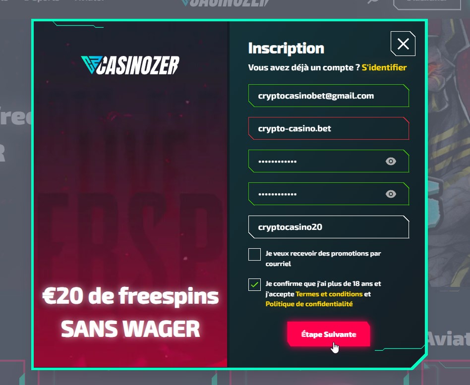 info casinozer